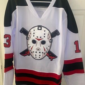 Friday the 13th Jason Voorhees Sz M hockey Jersey. Beckett